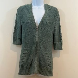 Axcess Liz Claiborne Front Zip Hoodie Sweater  Size S